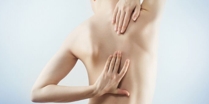 chest osteochondrosis pain between the shoulder blades