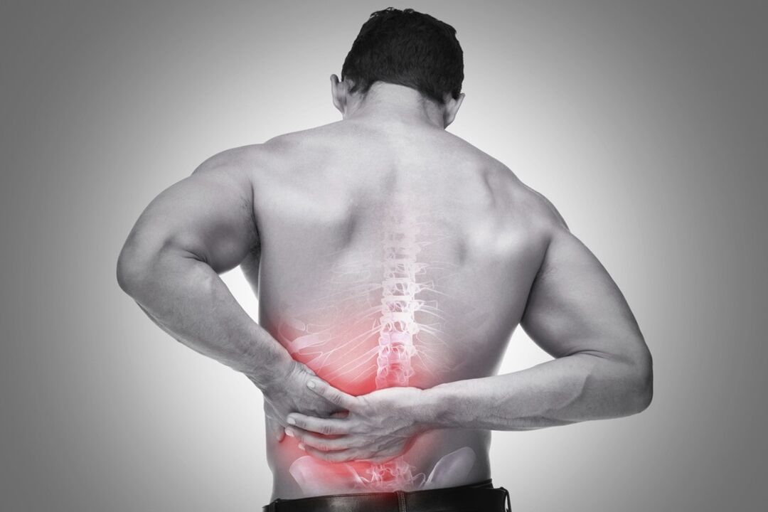 back pain in the lumbar region