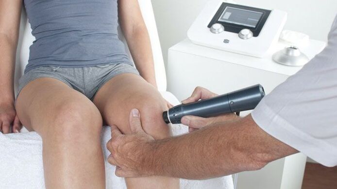 Ultrasound therapy procedure for the treatment of knee joint pain